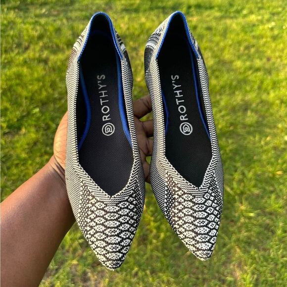 Rothy's The Point Lapis Python Snake Print‎ Women’s Flats Size 9 Shoes - Picture 12 of 17